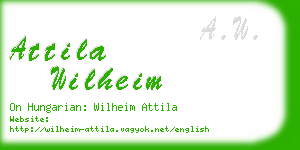 attila wilheim business card